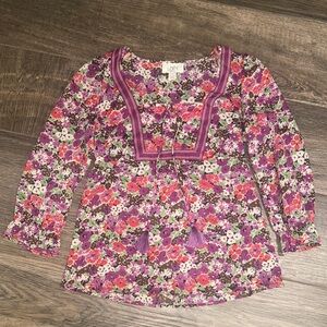 LOFT Multicolor Floral Blouse